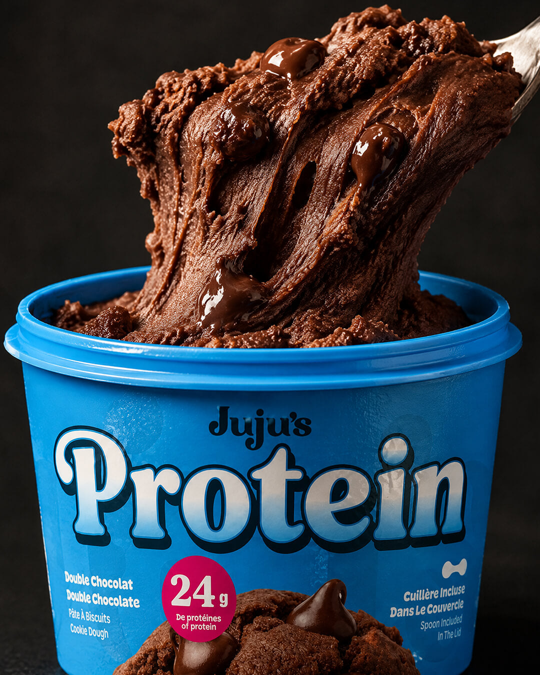 Cuit dans des biscuits double chocolat